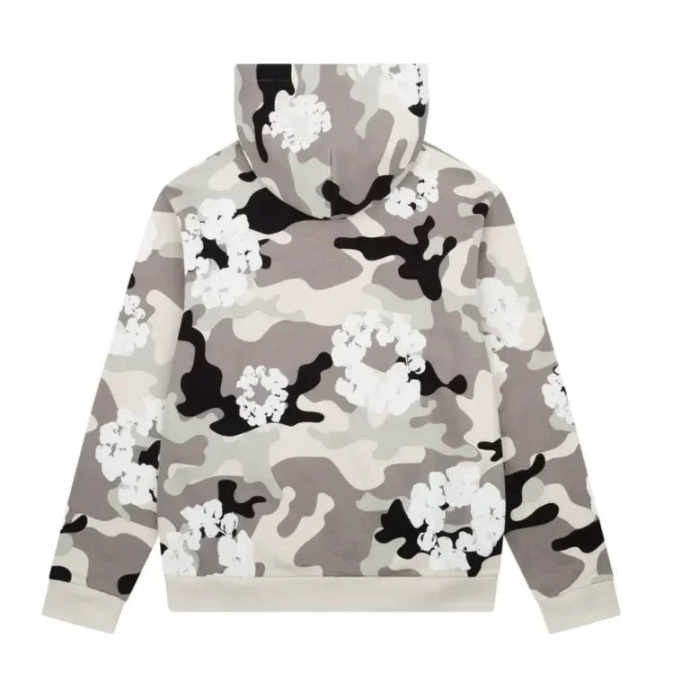 Denim Tears The Cotton Wreath Zip Sweatshirt White Camo