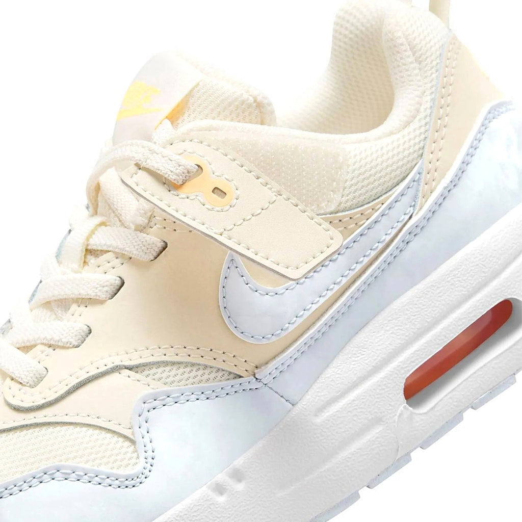 Little Kid's Nike Air Max 1 EasyOn Pale Ivory/Football Grey (DZ3308 102)