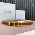 DIOR 25S BELT 20 MM IN BROWN CALFSKIN 568721