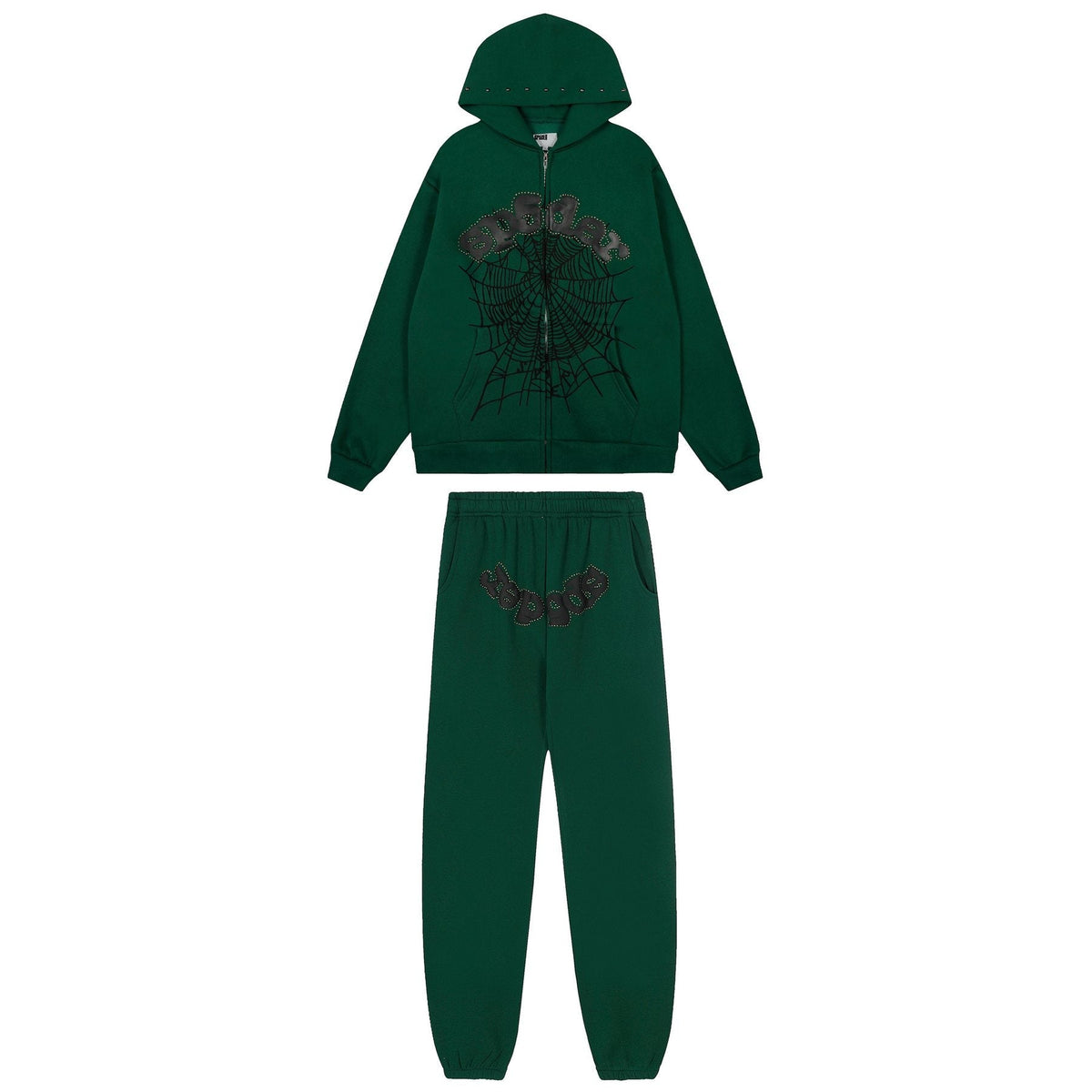 Sp5der Spiderweb Graphic Hoodie & Jogger Matching Set