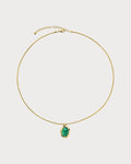 MONICA VINADER Odyssey 18ct Gold Vermeil-Plated 925 Sterling Silver and Onyx Pendant Necklace(Green)