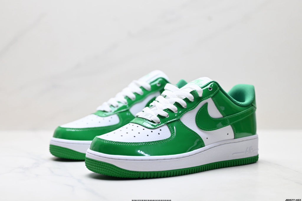Nike Air Force 1 Low Green White Unisex Sneakers Style 22