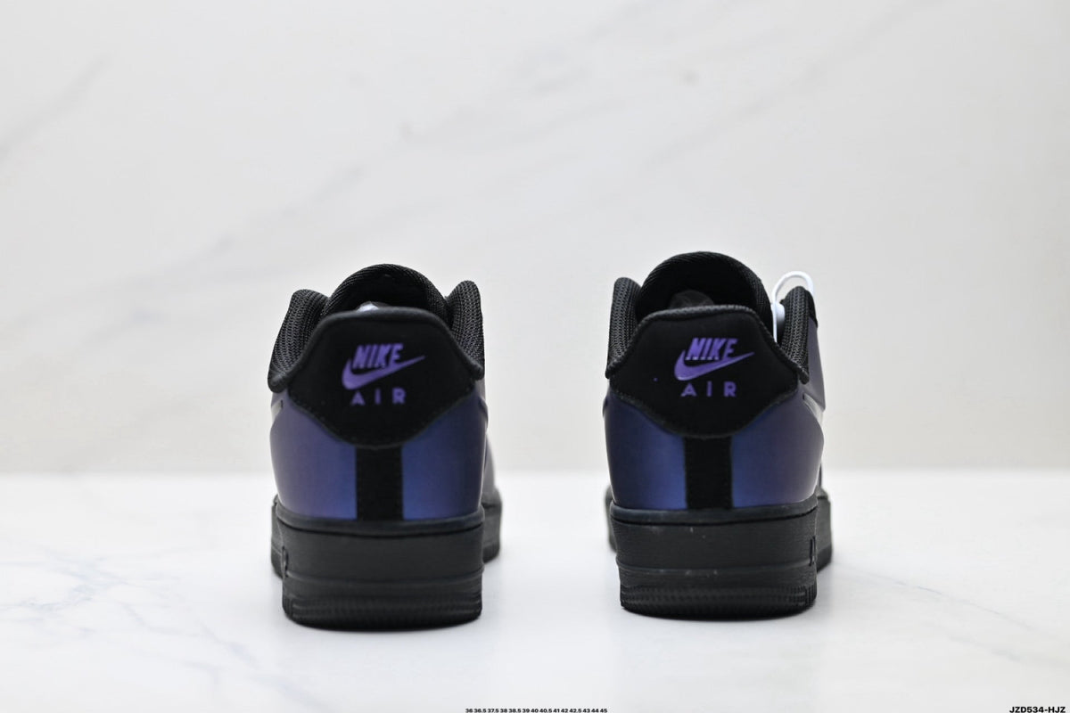 Nike Air Force 1 Low Purple Black Unisex Sneakers Style 17