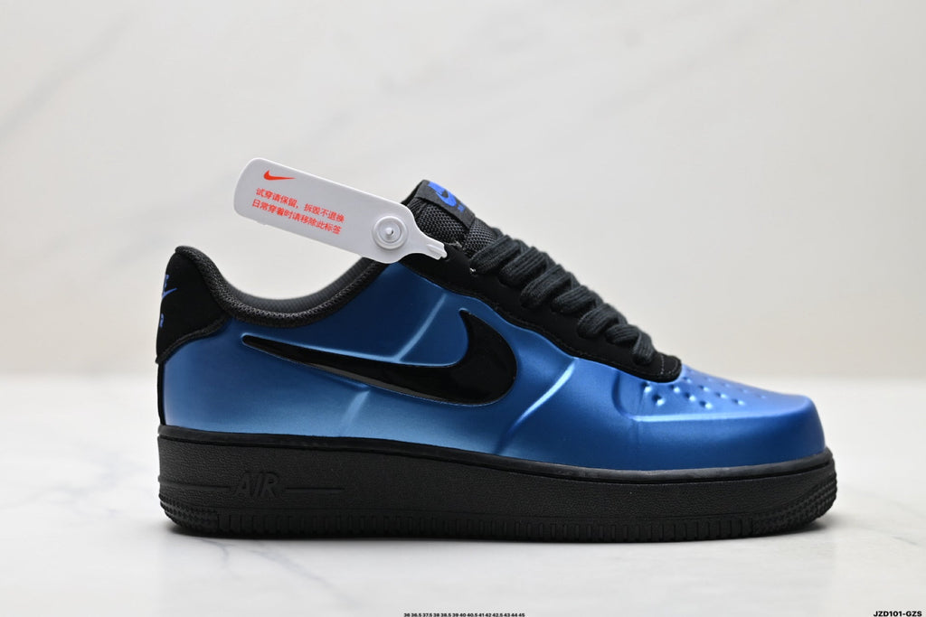 Nike Air Force 1 Low Royal Blue Black Unisex Sneakers Style 08
