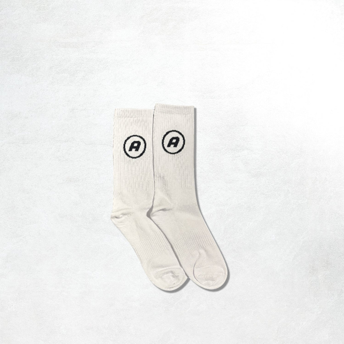 Aiche A Logo Socks: White