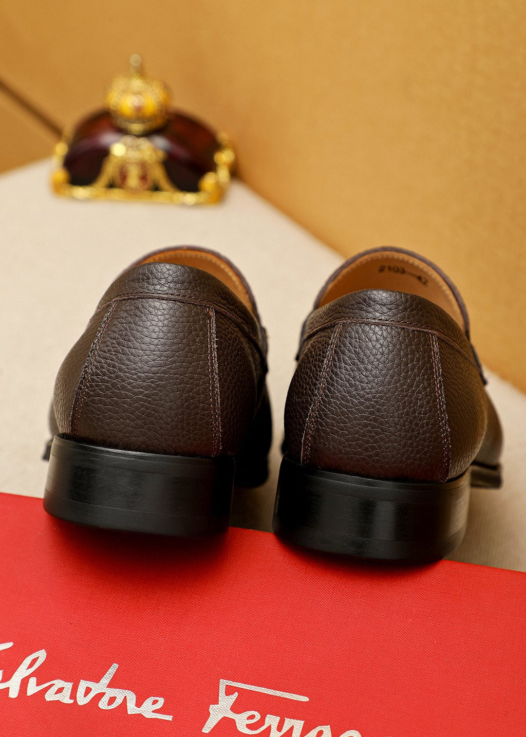 Louis Vuitton Brown Buckle Loafers - Rounded Toe