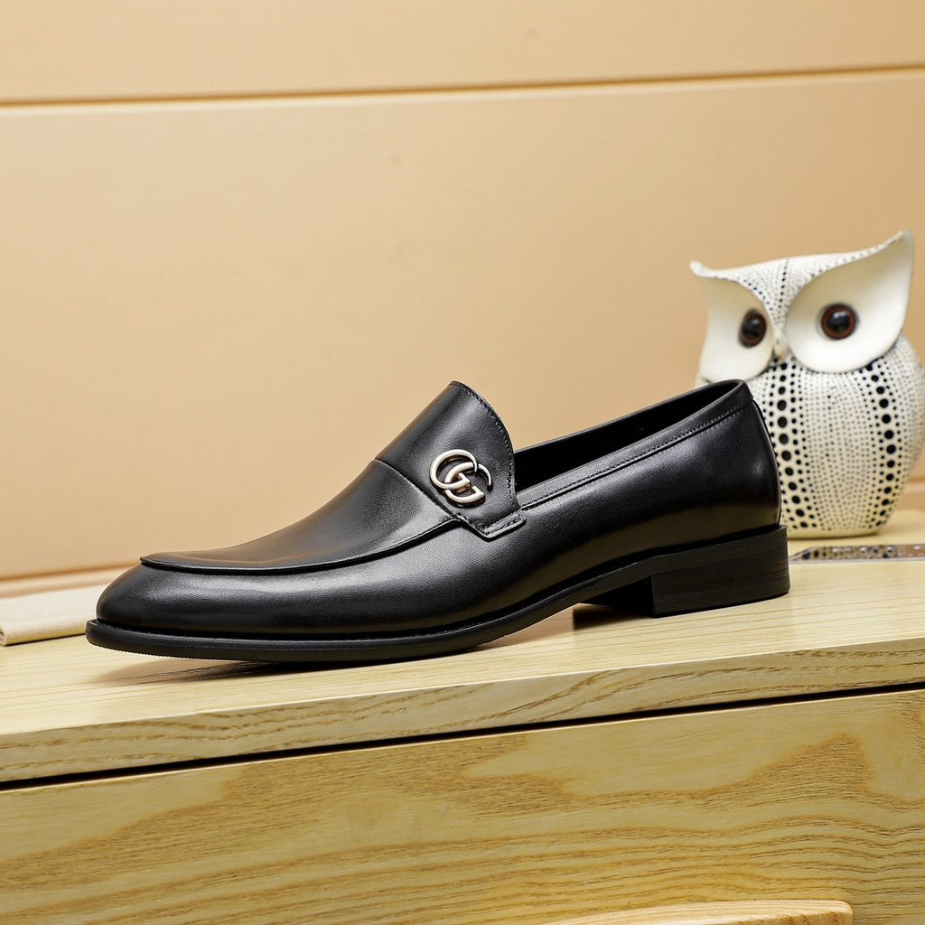 Gucci Black Double-G Slip-On Loafers