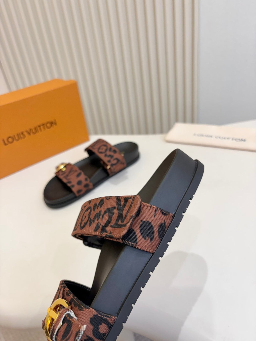 Louis Vuitton Double-Strap Slide Sandals - Dark Outsole