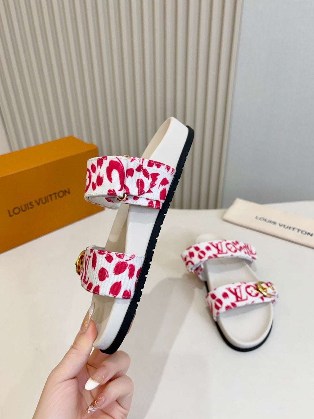 Louis Vuitton Double-Strap Slide Sandals - Dark Outsole