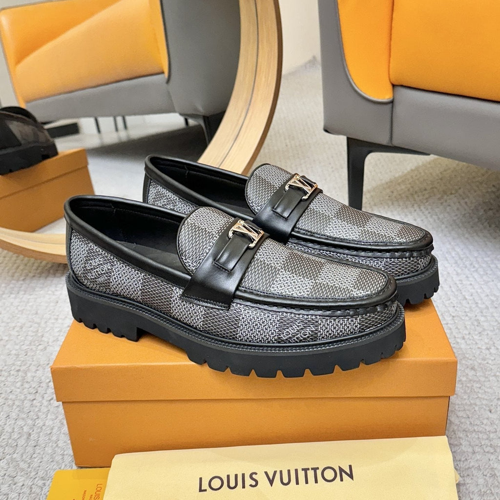 Louis Vuitton Men's Checkered Lug Sole Loafers