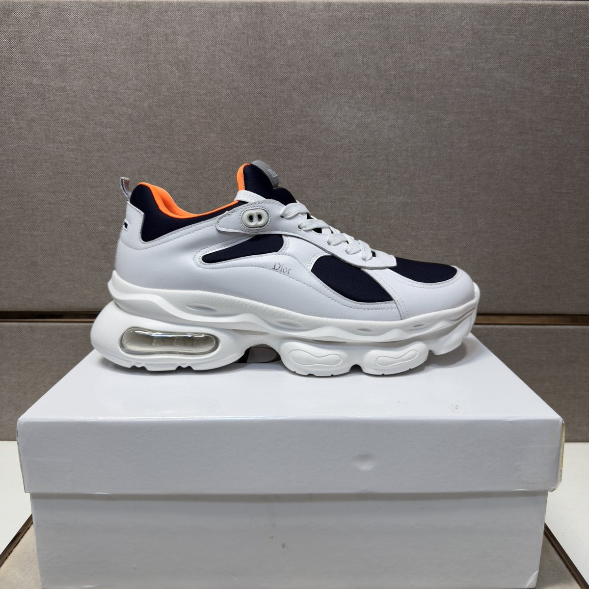 Dior Navy Blue, Black and Green Low-Top Sneakers