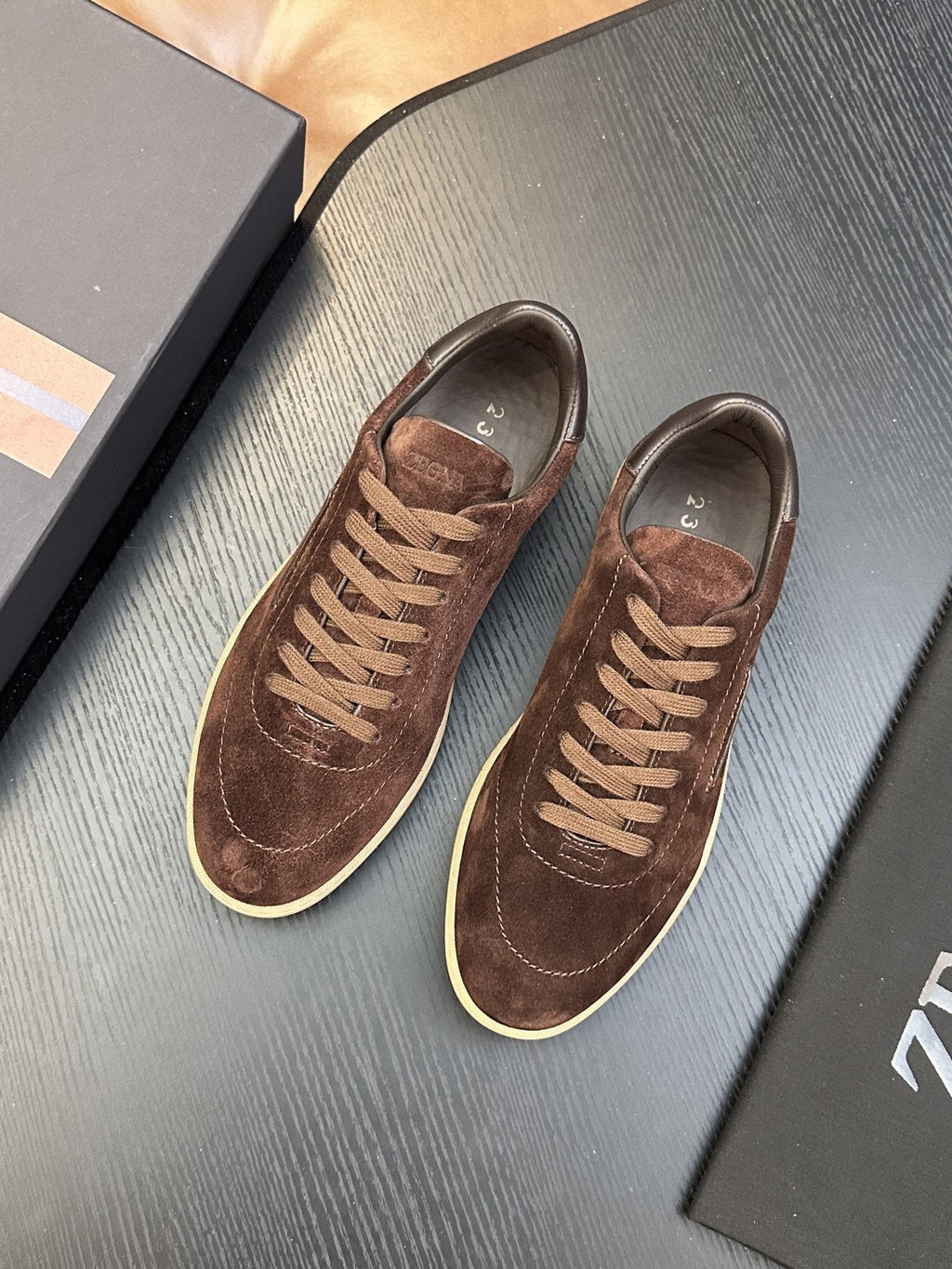 Zegna Suede Lace-Up Sneakers