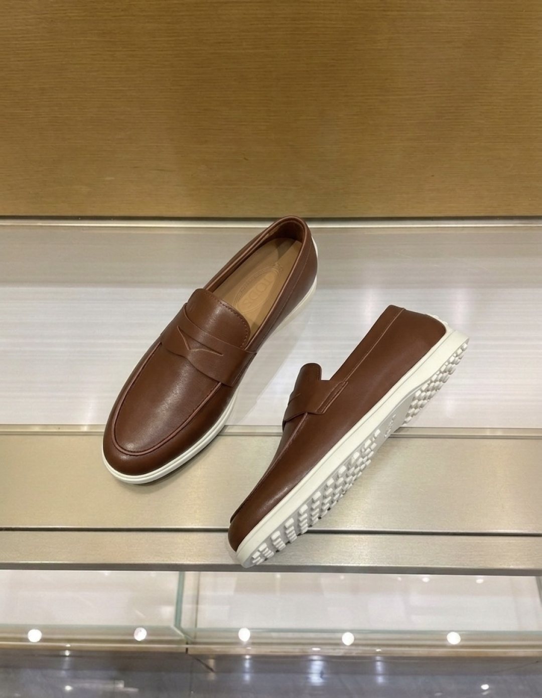 TOD'S Brown Penny Loafers