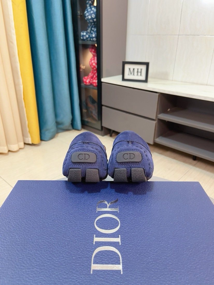 Dior Moc-Toe Logo Plaque Loafers