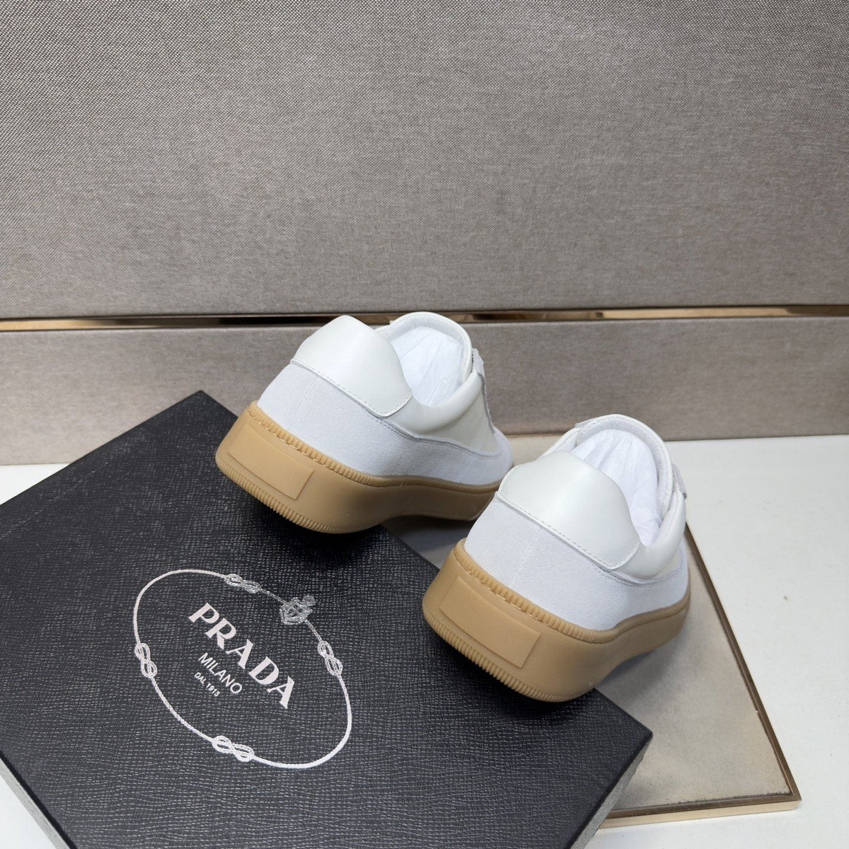 Prada Logo Low-Top Sneakers