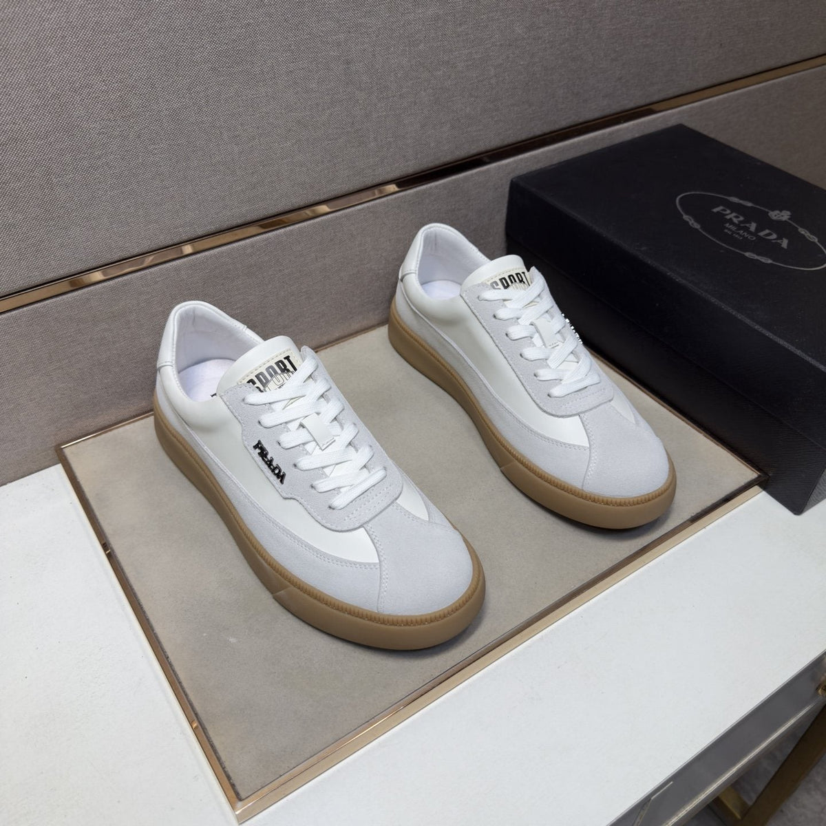 Prada Logo Low-Top Sneakers