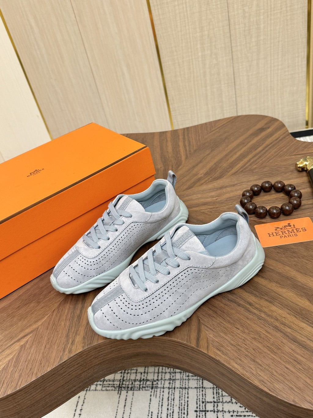 Hermès Perforated Low-Top Sneakers