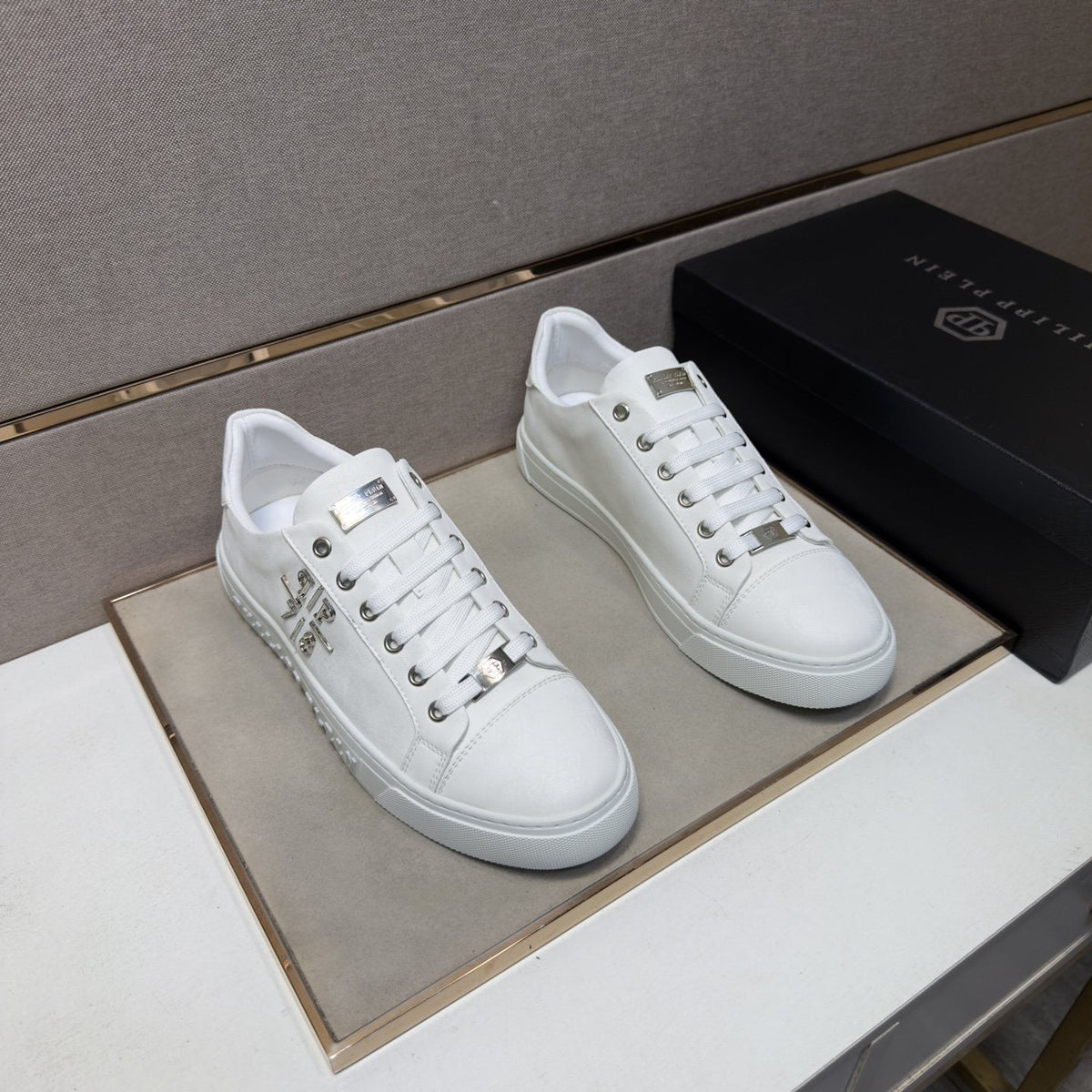 Philipp Plein Men's Logo Low-Top Sneakers