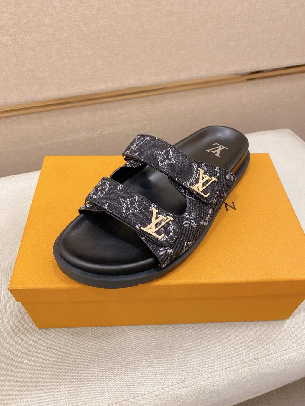 Louis Vuitton Men's Double-Strap Slide Sandals