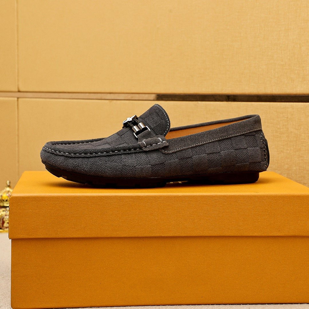Louis Vuitton Check-Pattern Buckle Loafers