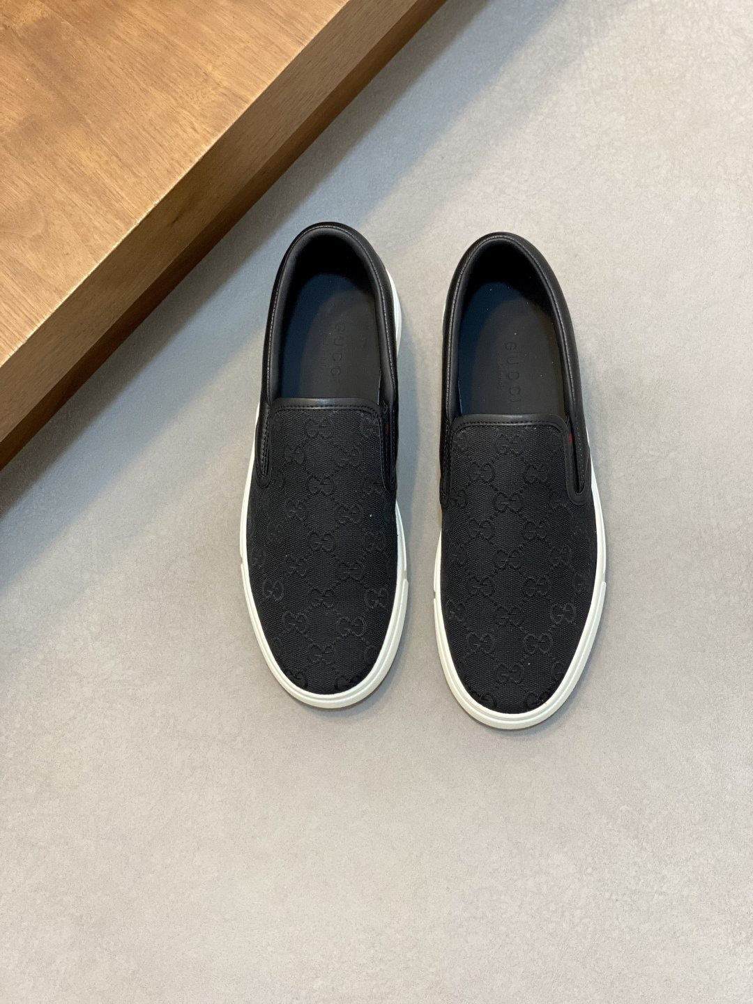 Gucci Patterned Slip-On Sneakers