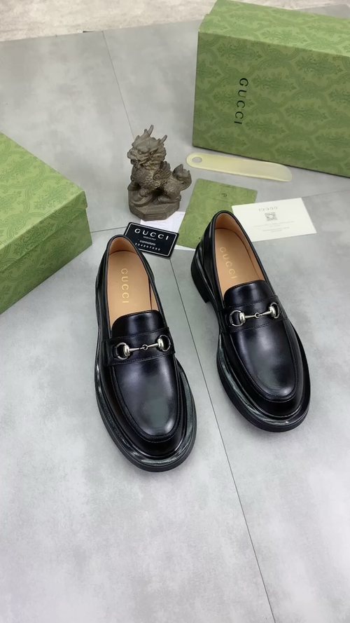 Gucci Men's Metal-Bit Loafers