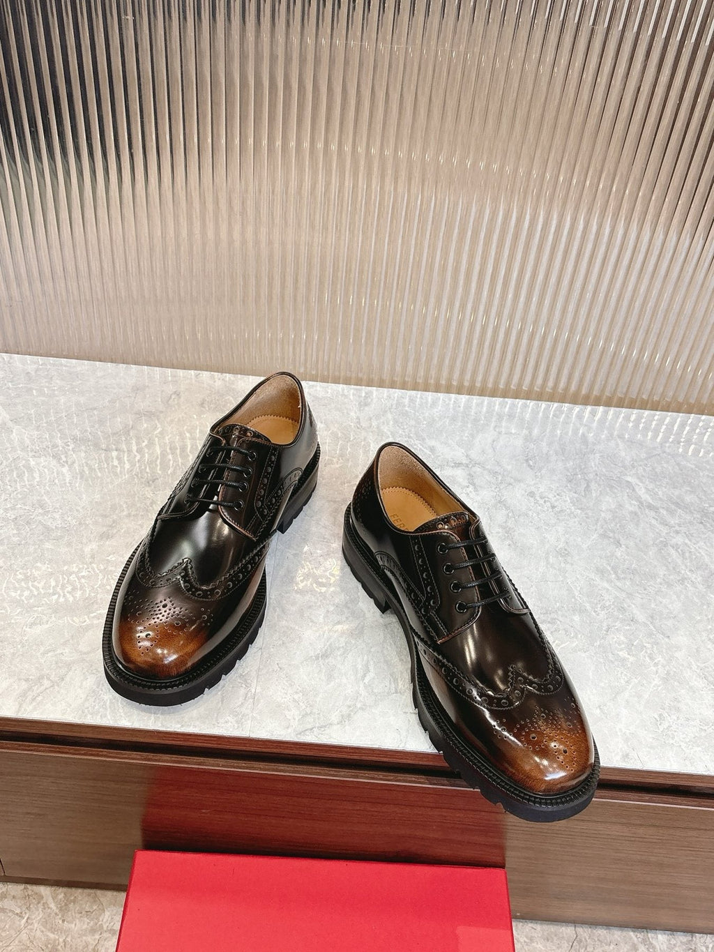 Ferragamo Men's Brogue Derby Shoes
