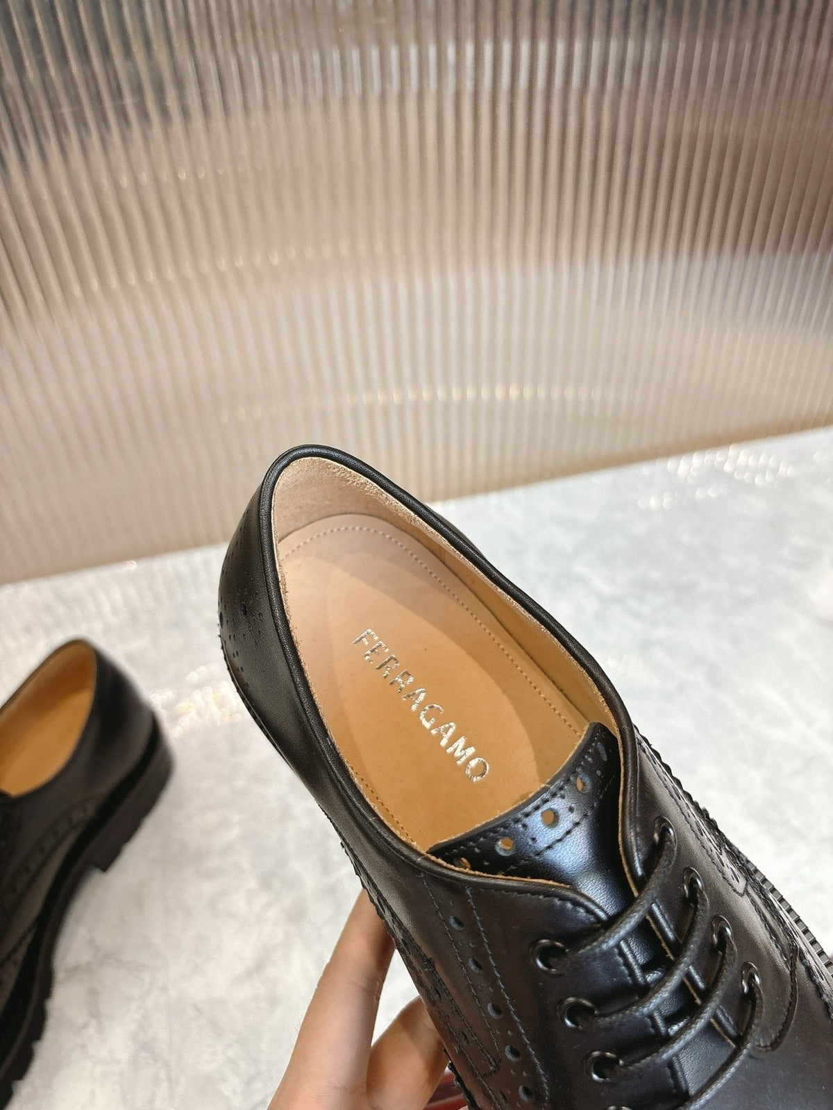 Ferragamo Men's Brogue Derby Shoes