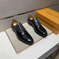 Louis Vuitton Checkered-Panel Lace-Up Dress Shoes