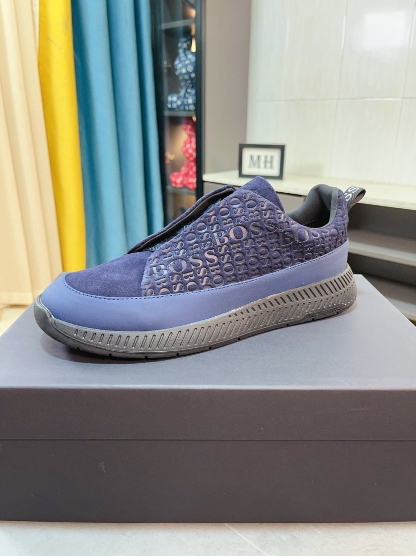 Hugo Boss Textured Slip-On Sneakers