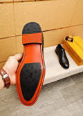 Louis Vuitton Men's Black Embossed Lace-Up Dress Shoes