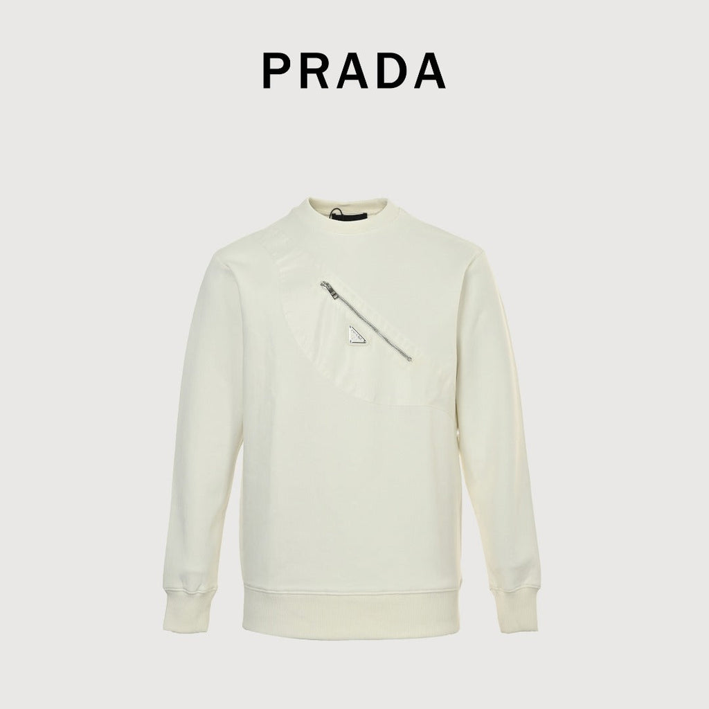 Prada Backpack Pocket Crewneck Sweatshirt
