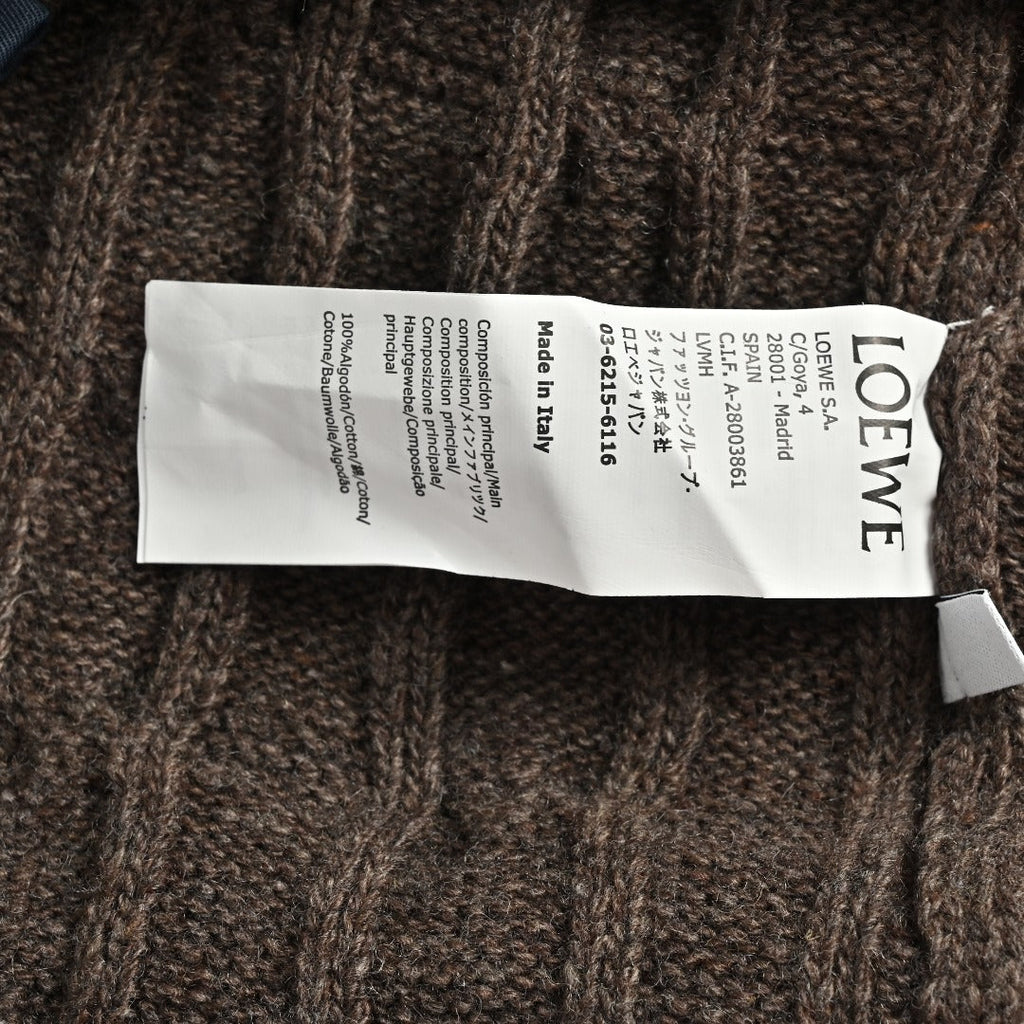Loewe Anagram Vertical Stripe Embroidered Wool-Blend Long Sleeve Shirt