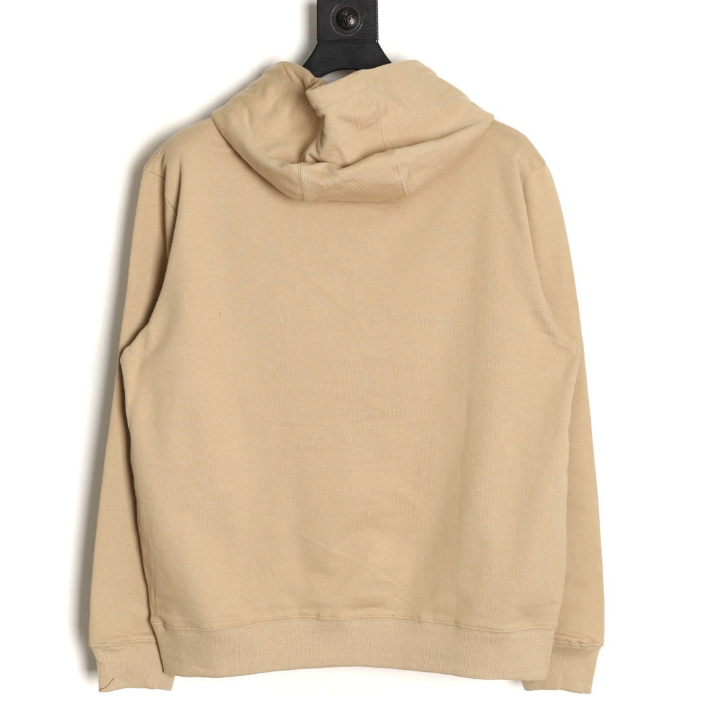 Burberry 25FW Logo-Print Full-Zip Hoodie - Beige
