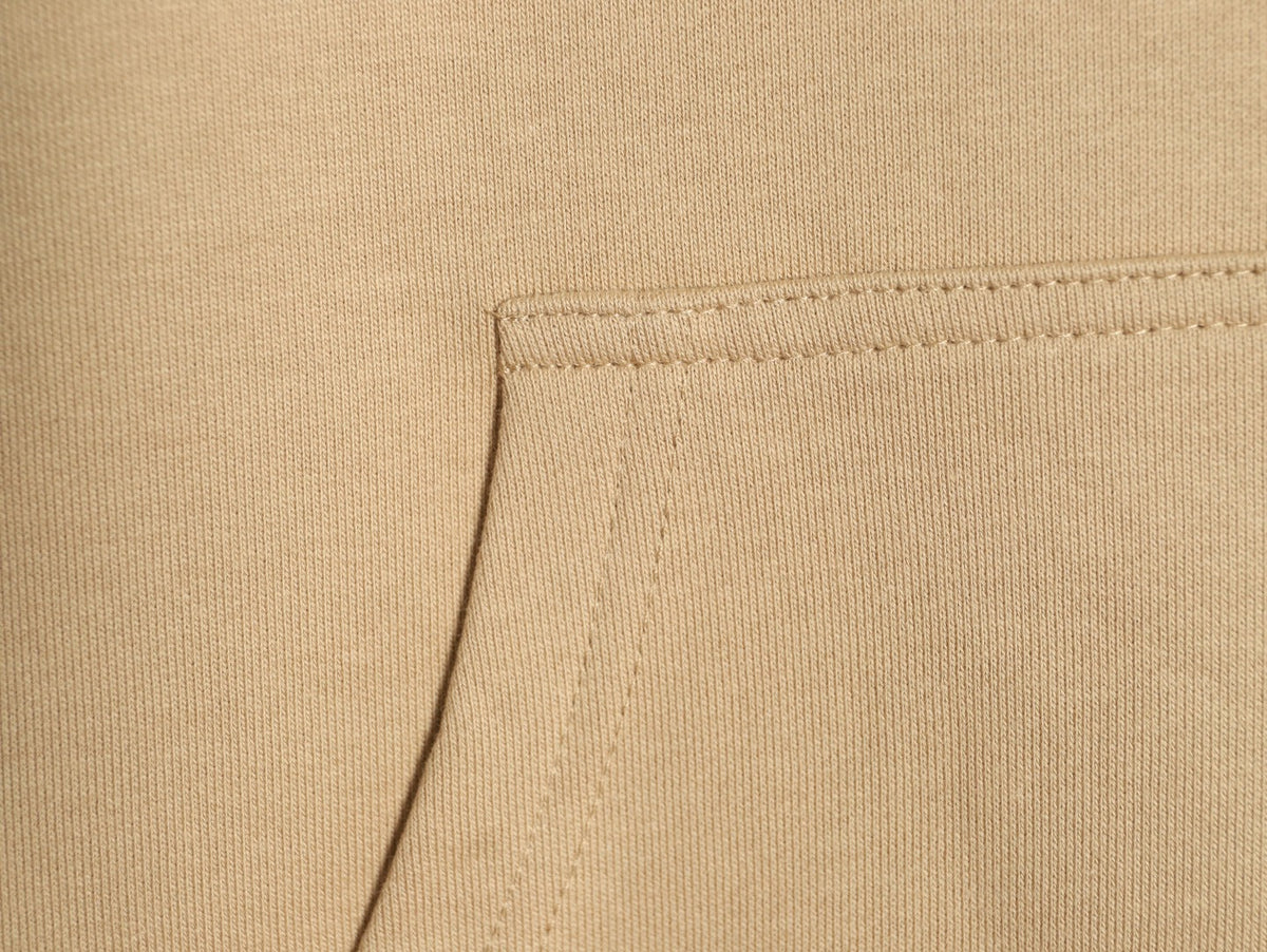 Burberry 25FW Logo-Print Full-Zip Hoodie - Beige