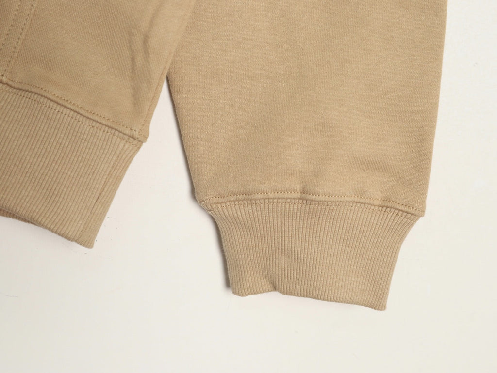 Burberry 25FW Logo-Print Full-Zip Hoodie - Beige