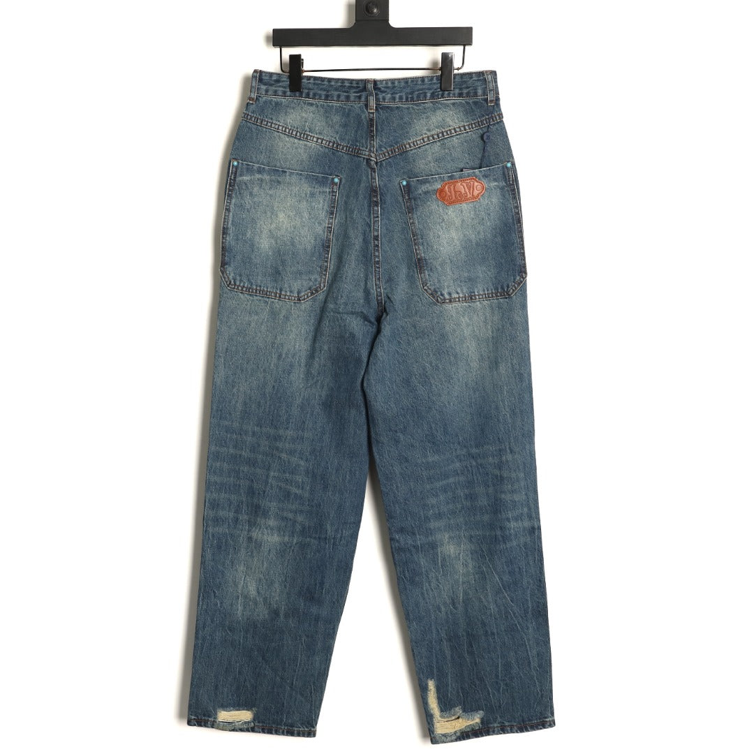 Louis Vuitton Back-Pocket Emblem Jeans - Blue