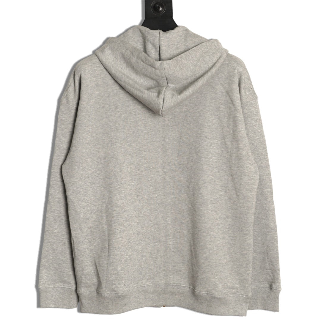 Louis Vuitton Sketch-Style Monogram Zip Hoodie - Light Gray