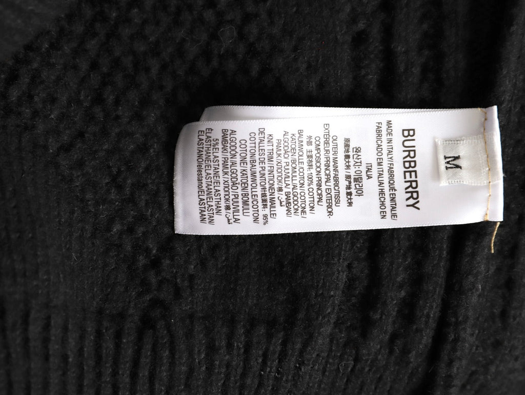 Burberry Layered-Look Check-Detail Crewneck Sweater - Black